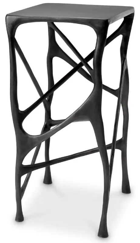 Casa Padrino Luxus Deko Säule 33,5 x 33,5 x H. 69,5 cm - Quadratische Aluminium Säule - Pflanzensäule - Wohnzimmer Deko Säule - Hotel Deko Säule - Luxus Möbel - Luxus Qualität Expressversand