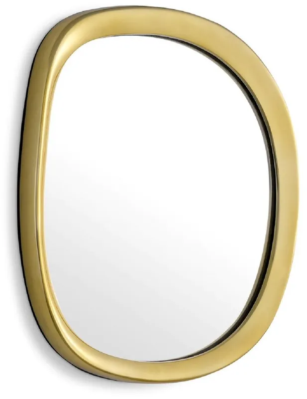 Knallerangebot Casa Padrino Luxus Wandspiegel Gold 43,5 x 4 x H. 45 cm - Aluminium Wohnzimmer Spiegel - Schlafzimmer Spiegel - Garderoben Spiegel - Luxus Möbel - Luxus Interior