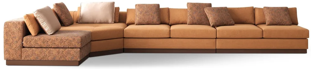 Casa Padrino Luxus Ecksofa Hellbraun / Braun / Dunkelbraun 450 x 225 x H. 73 cm - Wohnzimmer Sofa - Wohnzimmer Möbel - Luxus Möbel - Luxus Wohnzimmer Einrichtung Bestseller