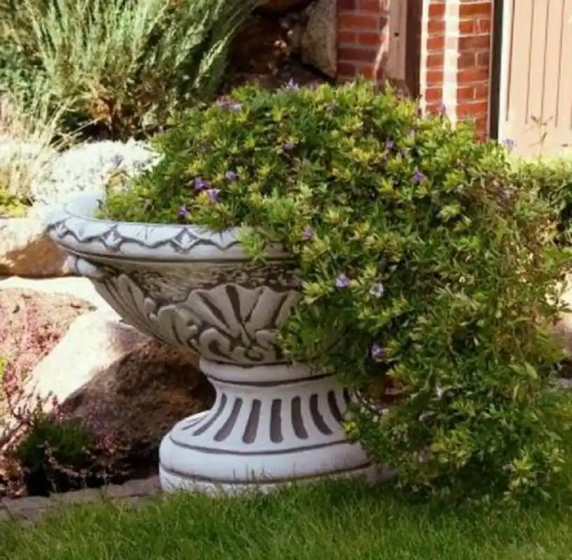 Heißes Angebot Casa Padrino Barock Garten Deko Blumentopf Grau 36 x 26 x H. 40 cm - Ovaler Pflanzentopf im Barockstil - Barock Garten Deko - Barock Terrassen Deko - Barock Deko Accessoires