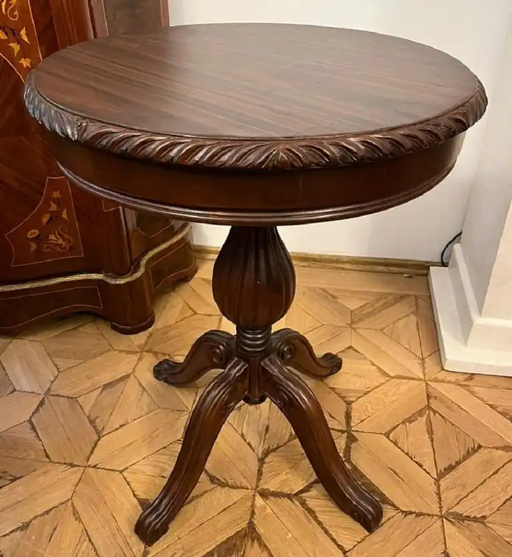 Geprüft Casa Padrino Barock Beistelltisch Dunkelbraun - Handgefertigter Massivholz Tisch im Barockstil - Barock Wohnzimmer Möbel - Edel & Prunkvoll