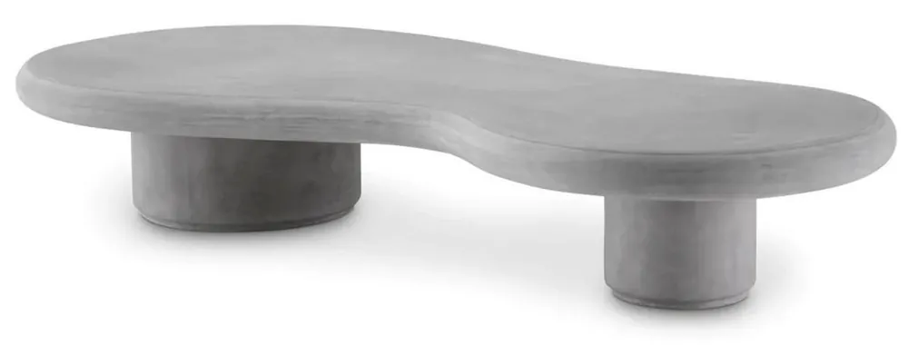Casa Padrino Luxus Gartentisch Grau 181 x 89,5 x H. 31 cm - Garten Couchtisch aus glasfaserverstärktem Beton - Garten & Terrassen Möbel - Luxus Qualität Direkt Vom Hersteller