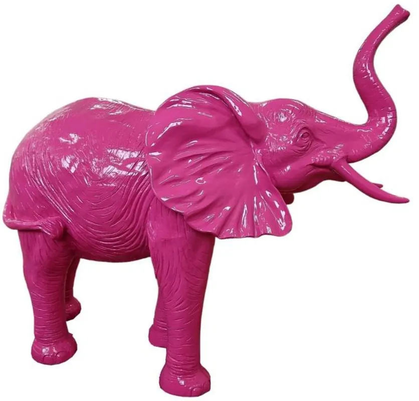 Super-Preis Casa Padrino Luxus Deko Skulptur Elefant Pink 160 x 66 x H. 160 cm - Große Deko Figur - XXL Deko Skulptur - XXL Deko Figur - Wohnzimmer Deko - Garten Deko - Luxus Deko XXL Figuren