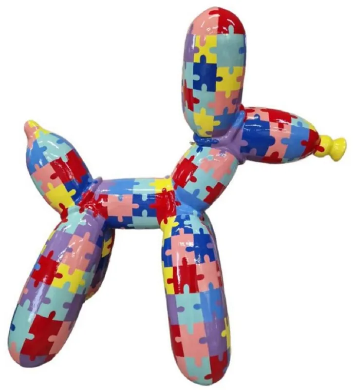 Schnäppchen Casa Padrino Luxus Designer Deko Skulptur Ballon Hund Bunt 100 cm - Große Deko Figur - XXL Deko Skulptur - XXL Deko Figur - Wohnzimmer Deko - Garten Deko - Luxus Figuren