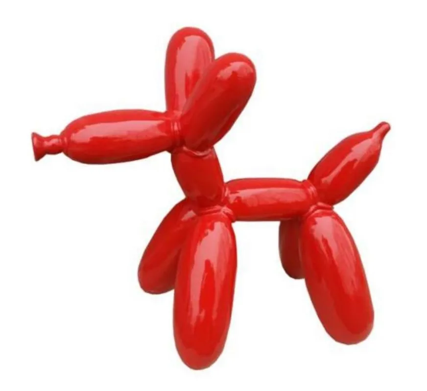 Sale Casa Padrino Luxus Designer Deko Skulptur Ballon Hund Rot 62 x H. 57 cm - Große Deko Figur - Wohnzimmer Deko - Garten Deko - Luxus Figuren