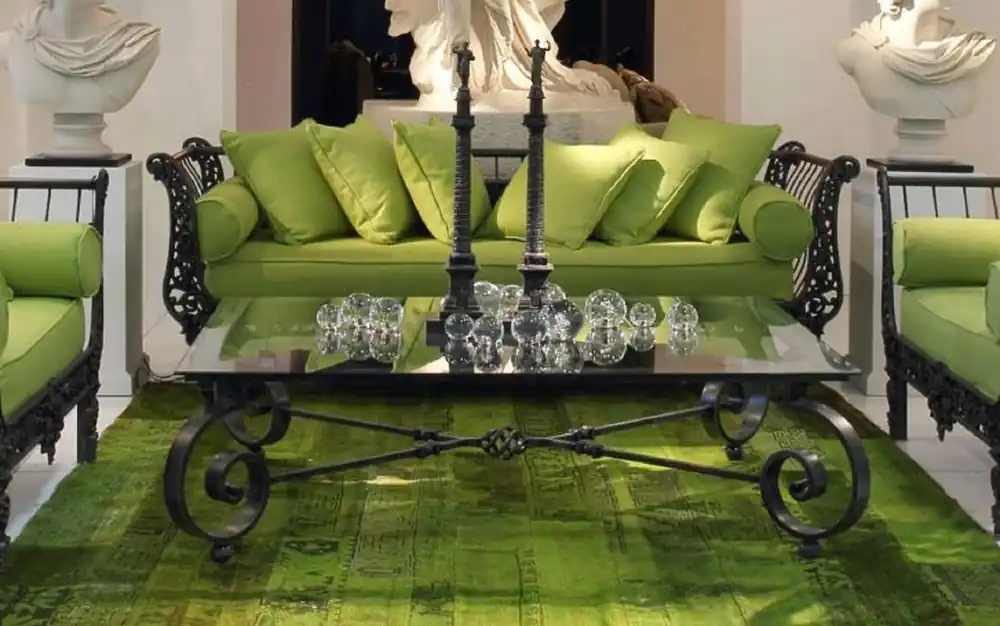 Sichere Zahlung Casa Padrino Luxus Barock Couchtisch Schwarz 136 x 106 x H. 42 cm - Handgeschmiedeter Schmiedeeisen Gartentisch mit Glasplatte - Barock Wohnzimmer Möbel - Barock Garten Möbel