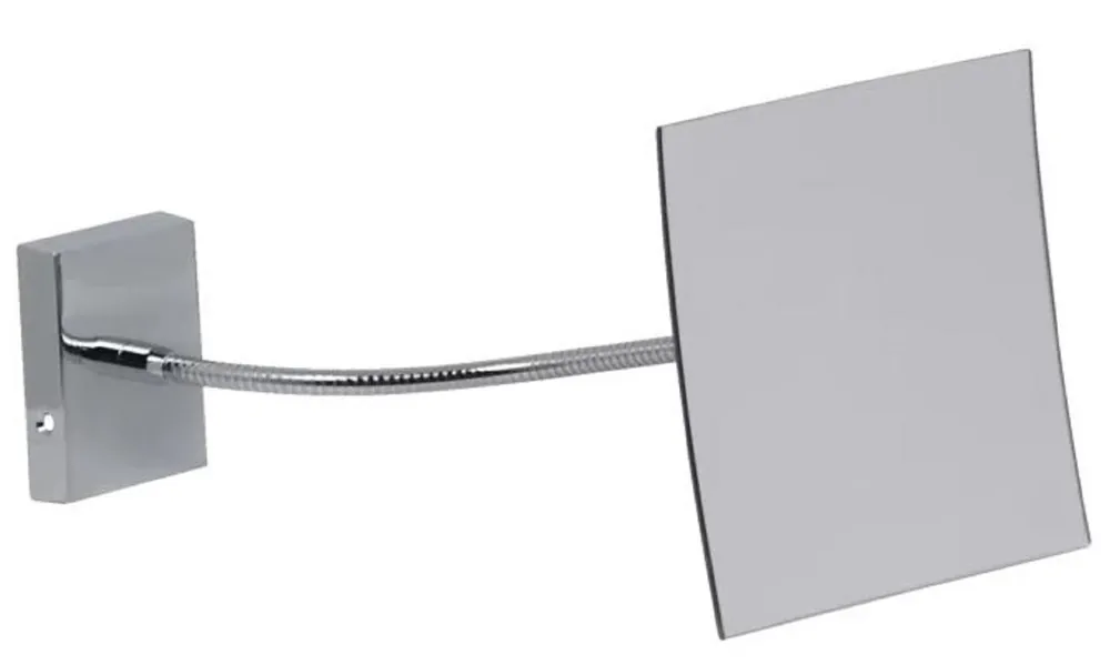 Casa Padrino Luxus Kosmetik Spiegel Silber 15 x 24 x H. 15 cm - Verstellbarer Kosmetik Wandspiegel - Badezimmer Schmink Spiegel - Badezimmer Accessoires - Luxus Qualität - Made in Italy Letzte Chance