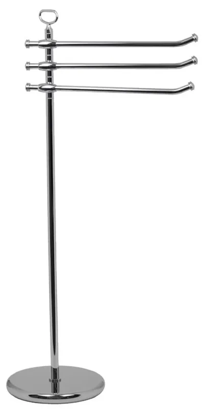 Casa Padrino Luxus Badezimmer Handtuchhalter Silber Ø 25 x 40 x H. 92,5 cm - Freistehender Messing Handtuchhalter - Badezimmer Möbel - Hotel Möbel - Luxus Qualität - Made in Italy Top-Preis