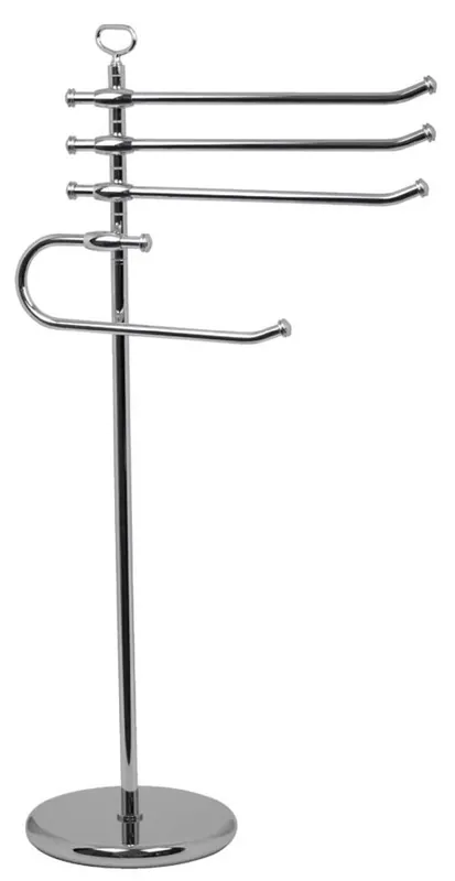 Preisknaller Casa Padrino Luxus Badezimmer Handtuchhalter Silber Ø 25 x 40 x H. 93 cm - Freistehender Messing Handtuchhalter - Badezimmer Möbel - Hotel Möbel - Luxus Qualität - Made in Italy