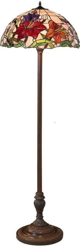 Begrenztes Angebot Casa Padrino Luxus Tiffany Stehleuchte Mehrfarbig / Braun Ø 50 x H. 170 cm - Tiffany Stehlampe - Tiffany Leuchten - Tiffany Stehleuchten - Wohnzimmer Stehleuchten - Büro Stehleuchten