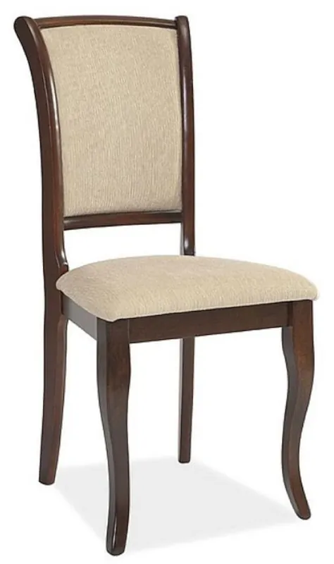 Casa Padrino Jugendstil Esszimmer Stuhl Creme / Dunkelbraun 44 x 44 x H. 96 cm - Eleganter Massivholz Küchen Stuhl - Barock & Jugendstil Esszimmer Möbel Garantierte Lieferung