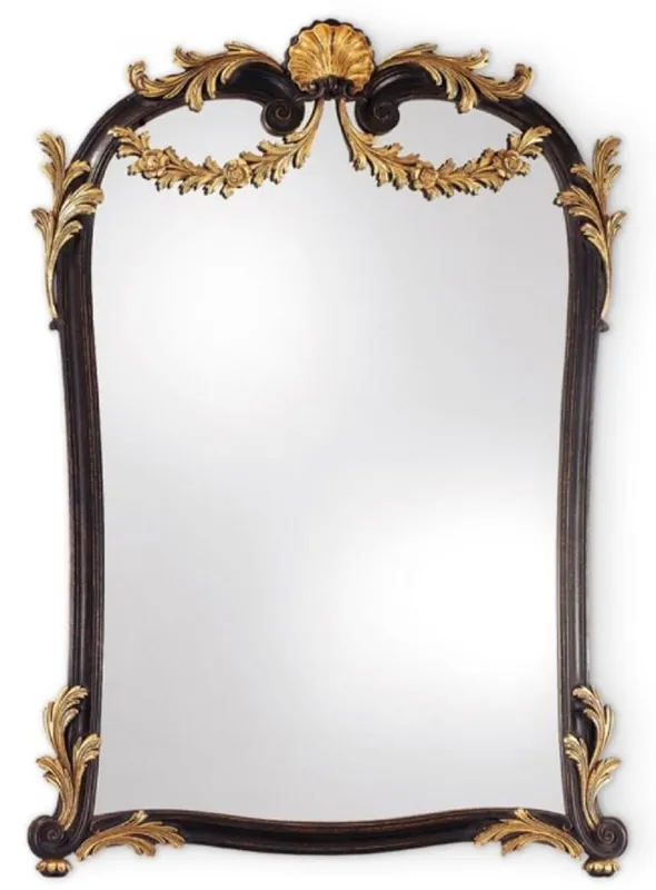 Casa Padrino Luxus Barock Spiegel Antik Schwarz / Gold - Handgefertigter italienischer Barockstil Wandspiegel - Luxus Möbel im Barockstil - Luxus Qualität - Made in Italy Preis Gesenkt