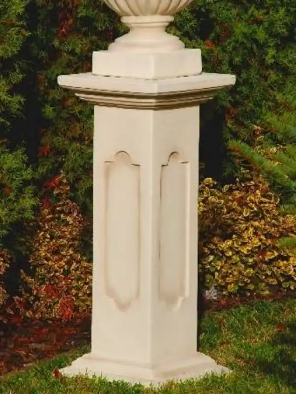 Günstig Casa Padrino Barock Säule Sandfarben / Beige 34 x 34 x H. 80 cm - Prunkvolle Gartensäule im Barockstil - Gartendeko Stein Säule - Barock Garten & Terrassen Deko Accessoires