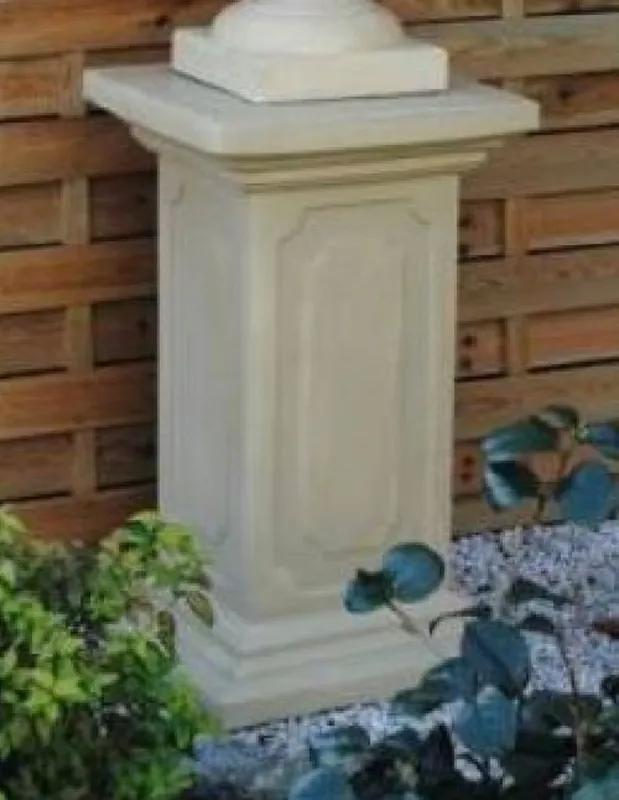 Casa Padrino Barock Säule Grau 39 x 39 x H. 69 cm - Prunkvolle Gartensäule im Barockstil - Gartendeko Stein Säule - Barock Garten & Terrassen Deko Accessoires Begrenztes Angebot