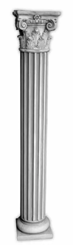 Sale Casa Padrino Barock Säule Grau 32 x 32 x H. 260 cm - Riesige Gartensäule im Barockstil - Gartendeko Stein Säule - Barock Garten & Terrassen Deko Accessoires