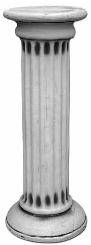 Highlight Casa Padrino Barock Säule Grau Ø 35 x H. 90 cm - Prunkvolle Gartensäule im Barockstil - Gartendeko Stein Säule - Barock Garten & Terrassen Deko Accessoires