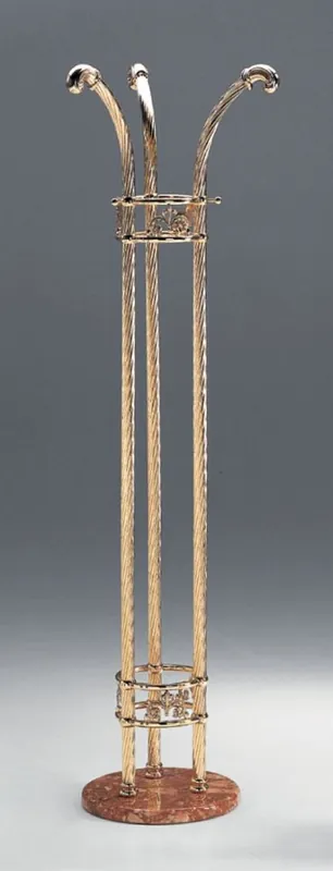 Schnäppchen Casa Padrino Luxus Garderobenständer Messing / Braun Ø 46 x H. 163 cm - Messing Kleiderständer mit Marmorsockel - Luxus Möbel - Garderoben Möbel - Hotel Möbel - Luxus Qualität - Made in Italy