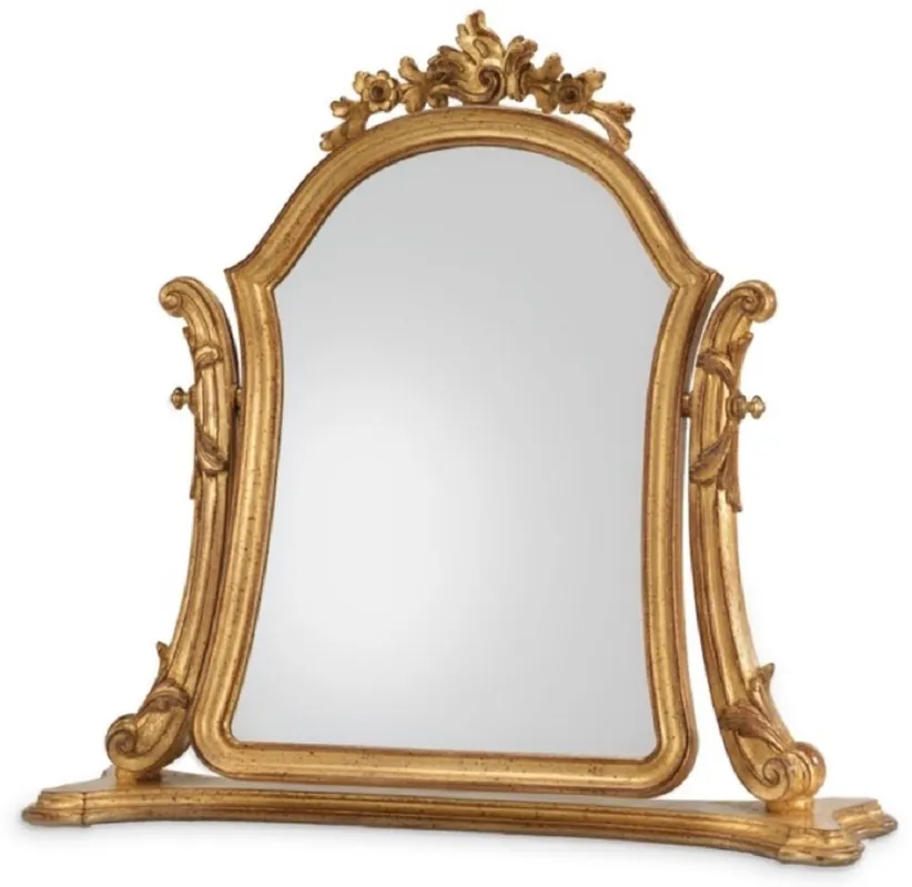 Sichere Zahlung Casa Padrino Luxus Barock Tischspiegel Antik Gold - Handgefertigter Barockstil Bronze Schminkspiegel - Kosmetikspiegel - Barock Deko Accessoires - Luxus Qualität - Made in Italy