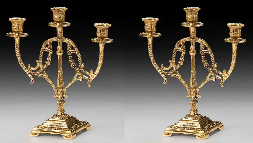 Casa Padrino Luxus Barock Kerzenhalter Set Gold 24 x H. 28 cm - Handgefertigte Barockstil Bronze Kerzenständer - Barock Deko Accessoires - Barock Interior - Barock Möbel - Edel & Prunkvoll Versand Am Gleichen Tag