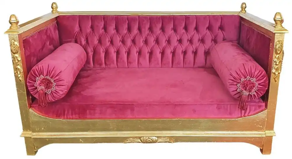 Mega-Angebot Casa Padrino Barock Hundebett Bordeauxrot / Gold - Prunkvolles Antik Stil Hundebett - Handgefertigte Hunde Möbel im Barockstil - Barock Tiermöbel - Antik Stil Tiermöbel