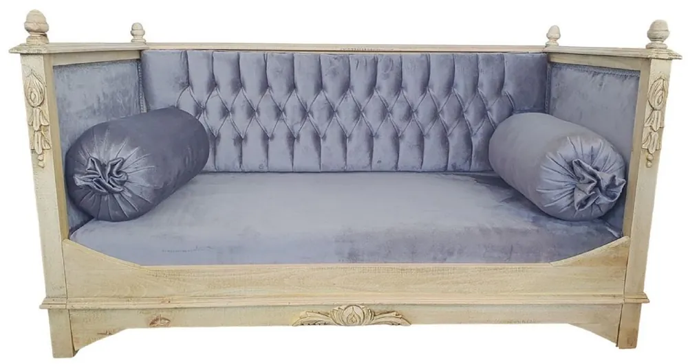 Neu Im Sortiment Casa Padrino Barock Hundebett Grau / Creme - Prunkvolles Antik Stil Hundebett - Handgefertigte Hunde Möbel im Barockstil - Barock Tiermöbel - Antik Stil Tiermöbel