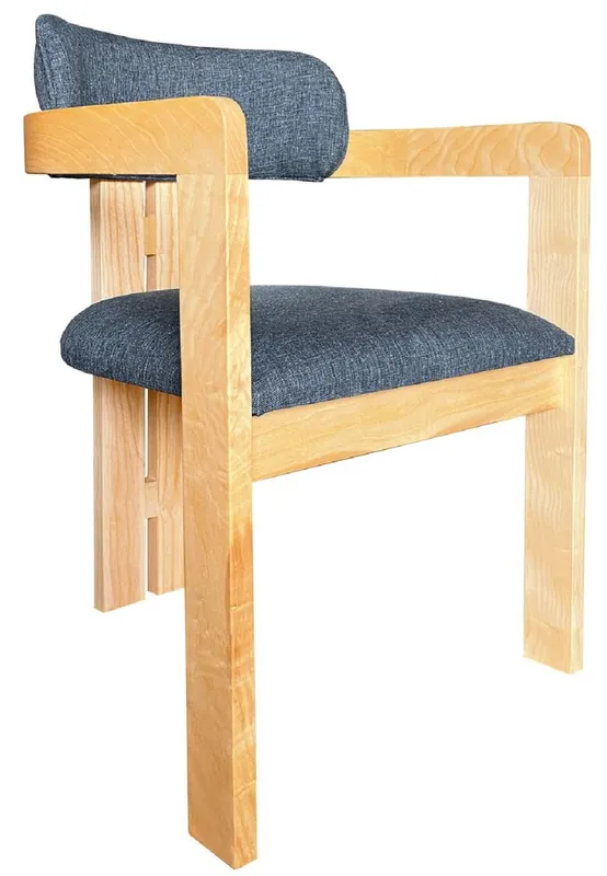 Sichere Zahlung Casa Padrino Luxus Esszimmer Stuhl mit Armlehnen Blau / Naturfarben 56 x 54 x H. 82 cm - Massivholz Küchen Stuhl - Esszimmer Möbel - Restaurant Möbel - Massivholz Möbel - Luxus Möbel