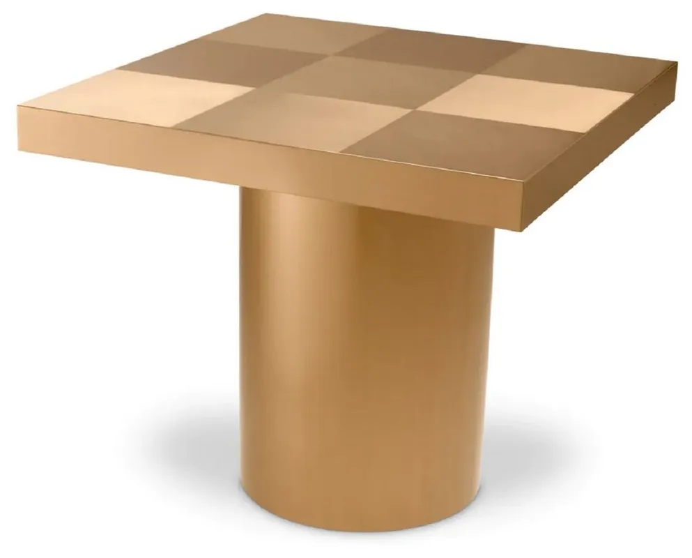 Jetzt Kaufen Casa Padrino Luxus Beistelltisch Messing 57 x 57 x H. 50 cm - Quadratischer Edelstahl Tisch - Wohnzimmer Möbel - Hotel Möbel - Edelstahl Möbel - Luxus Möbel - Luxus Einrichtung