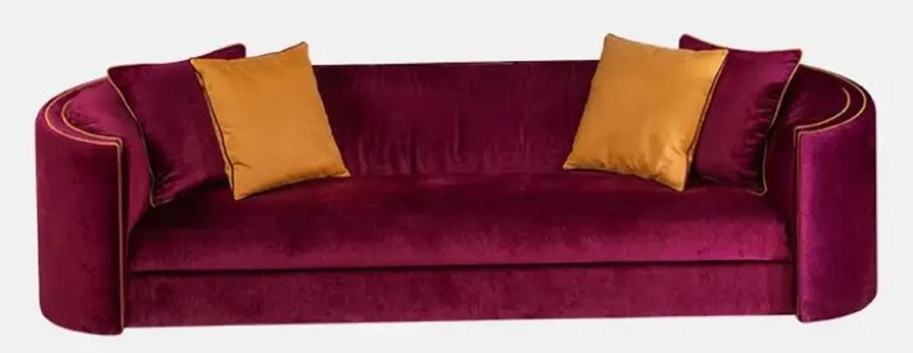 Mega-Angebot Casa Padrino Luxus Sofa Lila / Orange 275 x 89 x H. 75 cm - Wohnzimmer Sofa - Hotel Sofa - Wohnzimmer Möbel - Wohnzimmer Einrichtung - Hotel Möbel - Luxus Möbel - Luxus Einrichtung
