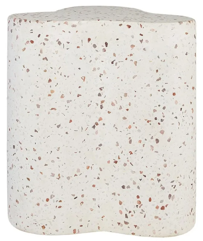 Heißes Angebot Casa Padrino Luxus Terrazzo Naturstein Beistelltisch / Hocker Weiß 41,5 x 41,5 x H. 45 cm - Wohnzimmer Möbel - Hotel Möbel - Naturstein Möbel - Luxus Möbel - Luxus Einrichtung