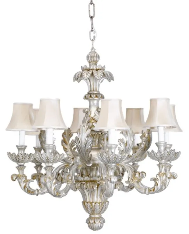 Bestpreis Casa Padrino Luxus Barock Kronleuchter Silber / Gold Ø 79 x H. 82 cm - Prunkvoller Barockstil Wohnzimmer Kronleuchter - Edel & Prunkvoll - Luxus Qualität - Made in Italy
