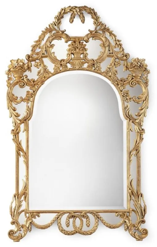 Versand Am Gleichen Tag Casa Padrino Luxus Barock Spiegel Gold - Handgefertigter italienischer Barockstil Wandspiegel - Luxus Möbel im Barockstil - Prunkvolle Barock Möbel - Made in Italy - Luxus Kollektion