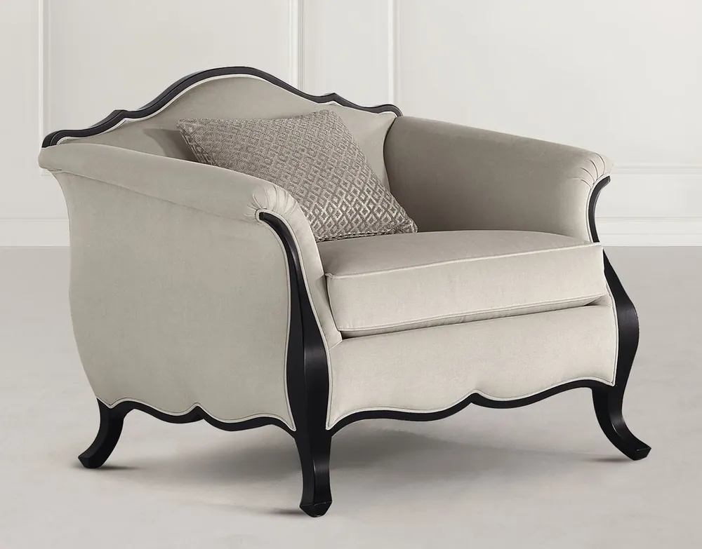 Casa Padrino Luxus Art Deco Sessel Grau / Schwarz - Handgefertigter Wohnzimmer Sessel - Wohnzimmer Möbel - Art Deco Möbel - Luxus Möbel - Luxus Qualität - Made in Italy Markenware
