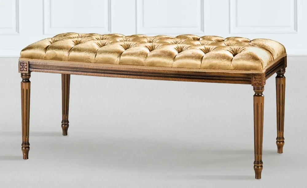 Casa Padrino Luxus Barock Sitzbank Gold / Braun - Handgefertigte Bank im Barockstil - Italienische Barock Möbel - Luxus Möbel im Barockstil - Luxus Qualität - Made in Italy Versand Am Gleichen Tag