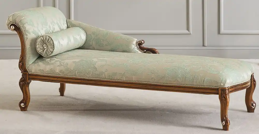 Top-Seller Casa Padrino Luxus Barock Chaiselongue Gold / Grün / Braun - Prunkvolle Massivholz Recamiere - Luxus Wohnzimmer Möbel im Barockstil - Luxus Qualität - Made in Italy