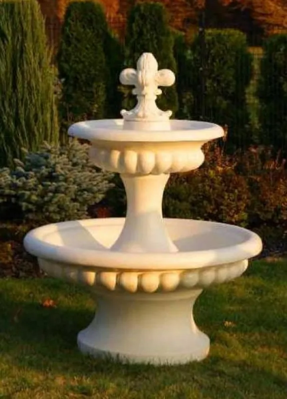 Top-Angebot Casa Padrino Barock Springbrunnen Sandfarben Ø 120 x H. 157 cm - Prunkvoller Gartenbrunnen im Barockstil - Runder Gartendeko Stein Brunnen - Barock Garten Deko Accessoires