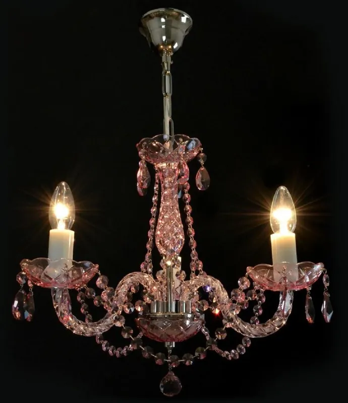 Billig Casa Padrino Luxus Barock Kronleuchter Rosa / Silber Ø 40 x H. 38 cm - Prunkvoller Barockstil Kronleuchter mit böhmischen Kristallglas - Edel & Prunkvoll