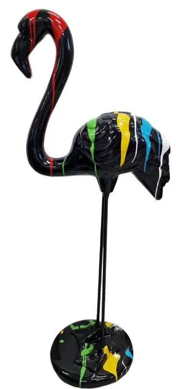 Beliebt Casa Padrino Luxus Deko Skulptur Flamingo Schwarz / Mehrfarbig H. 120 cm - Große Deko Figur - XXL Deko Skulptur - XXL Deko Figur - XXL Tierfigur - Wohnzimmer Deko - Garten Deko - Luxus XXL Figuren