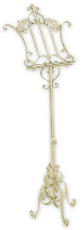 Top-Seller Casa Padrino Jugendstil Notenständer Cremeweiß 54 x 40 x H. 120 cm - Eleganter Metall Notenständer im Jugendstil - Barock & Jugendstil Deko Accessoires - Barock & Jugendstil Möbel