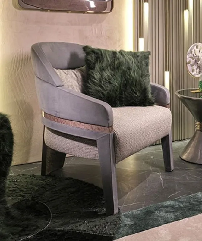 Kracherpreis Casa Padrino Luxus Sessel Grau / Blau 74 x 73 x H. 83,5 cm - Wohnzimmer Sessel - Hotel Sessel - Wohnzimmer Möbel - Hotel Möbel - Luxus Möbel - Luxus Einrichtung