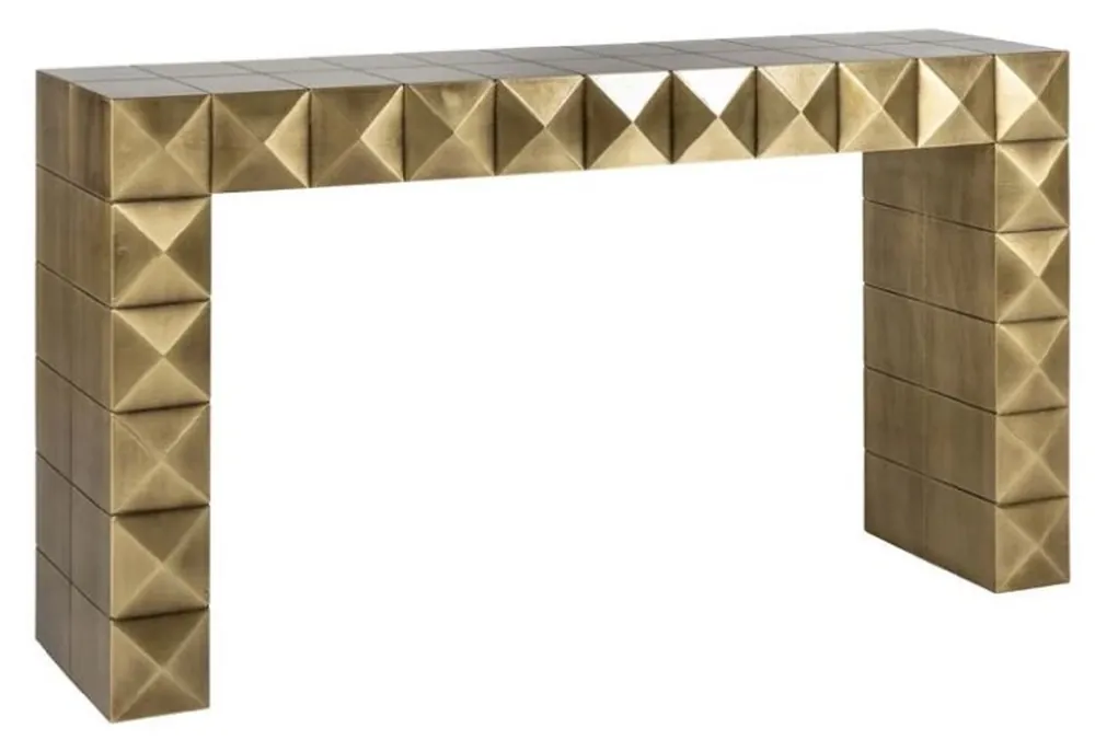 Top-Seller Casa Padrino Luxus Konsole Gold 137,5 x 39 x H. 76 cm - Rechteckiger Konsolentisch - Luxus Möbel - Hotel Möbel - Luxus Einrichtung