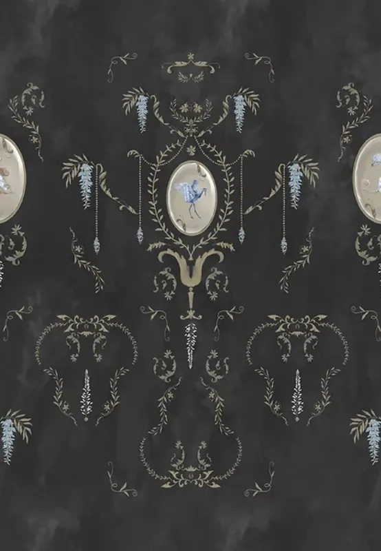 Top-Angebot Casa Padrino Luxus Barock Vliestapete Schwarz / Mehrfarbig / Gold - Barockstil Wohnzimmer Tapete mit elegantem Muster - Wanddeko im Barockstil - Barock Tapeten - Tapeten im Barockstil