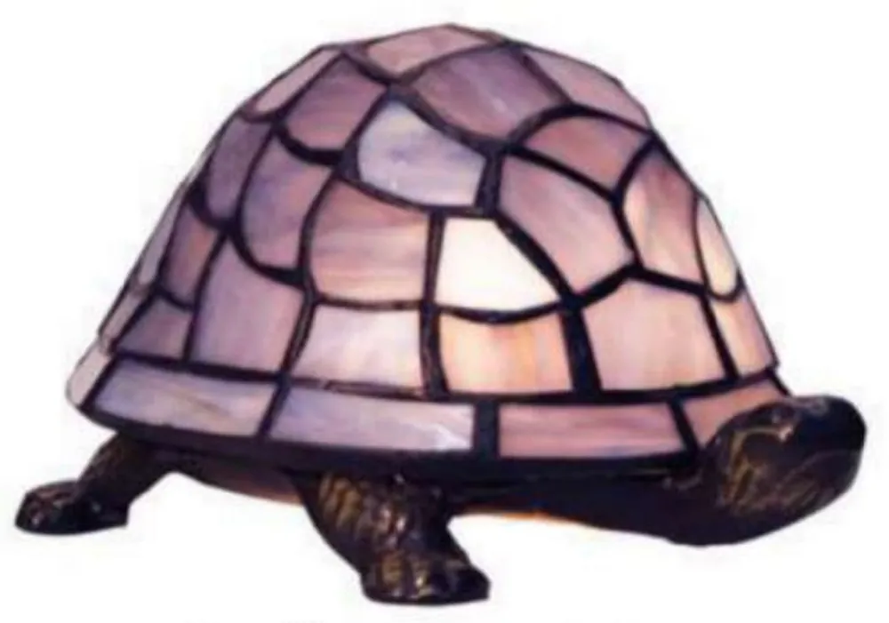 Sale Casa Padrino Luxus Tiffany Tischleuchte Schildkröte Lila / Bronze 20 x 14 x H. 13 cm - Tiffany Deko Leuchte - Luxus Interior - Luxus Art Deco Leuchten - Tiffany Leuchten