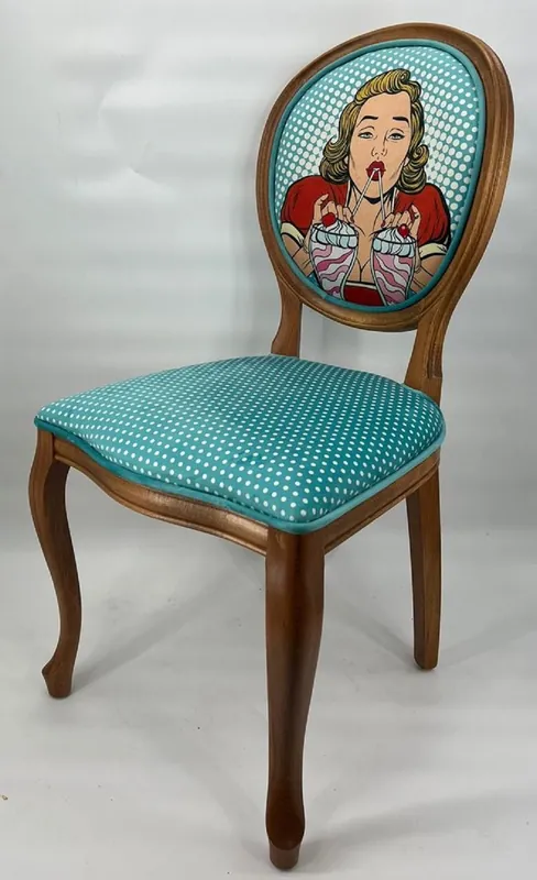 Schneller Versand Casa Padrino Barock Esszimmer Stuhl Türkis / Mehrfarbig / Braun - Handgefertigter Antik Stil Stuhl mit Design - Esszimmer Möbel im Barockstil - Edel & Prunkvoll