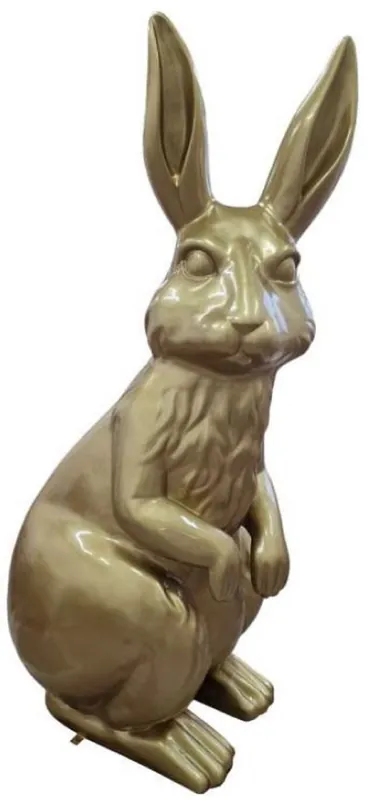 Mega-Angebot Casa Padrino Luxus Deko Skulptur Hase Gold H. 220 cm - Riesige Gartenskulptur - XXL Deko Skulptur - XXL Deko Figur - XXL Tierfigur - Luxus Garten Deko Tierfigur