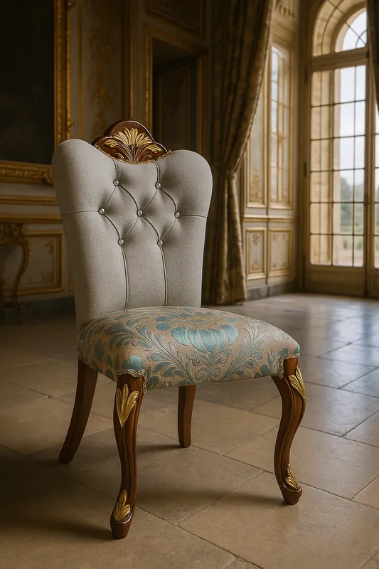 Casa Padrino Luxus Barock Esszimmer Stuhl mit Glitzersteinen Grau / Türkis / Braun / Gold - Esszimmer Möbel im Barockstil - Luxus Möbel im Barockstil - Barock Möbel - Barock Interior Preis Gesenkt