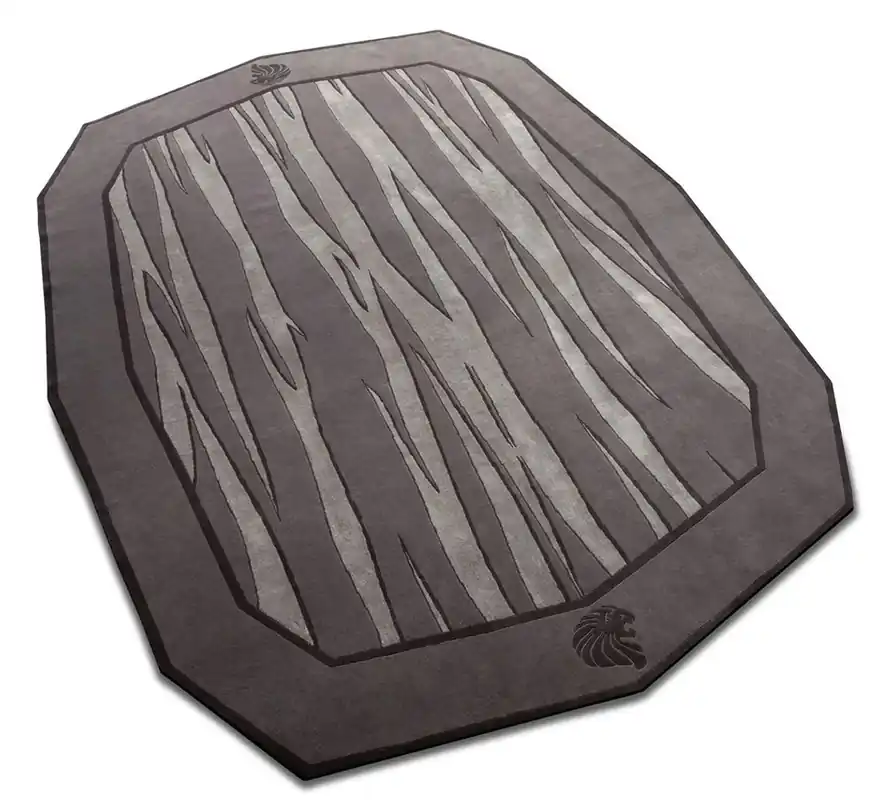 Saisonangebot Casa Padrino Luxus Wollteppich Grau / Schwarz - Verschiedene Größen - Handgetufteter Woll Teppich - Wohnzimmer Teppich - Schlafzimmer Teppich - Luxus Kollektion