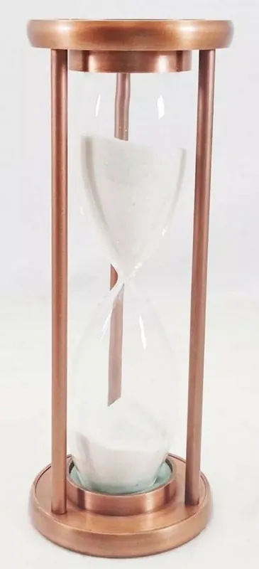 Garantierte Lieferung Casa Padrino Luxus Deko Sanduhr Antik Kupfer / Schwarz / Weiß Ø 10 x H. 26 cm - Schreibtisch Deko - Wohnzimmer Deko - Luxus Deko - Deko Accessoires
