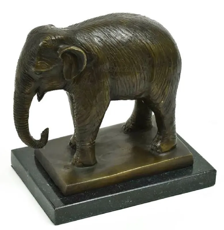 Saisonangebot Casa Padrino Luxus Bronze Deko Skulptur Elefant Antik Bronze / Schwarz 20 x 10 x H. 19 cm - Bronze Figur mit Marmorsockel - Deko Figur - Schreibtisch Deko - Deko Accessoires