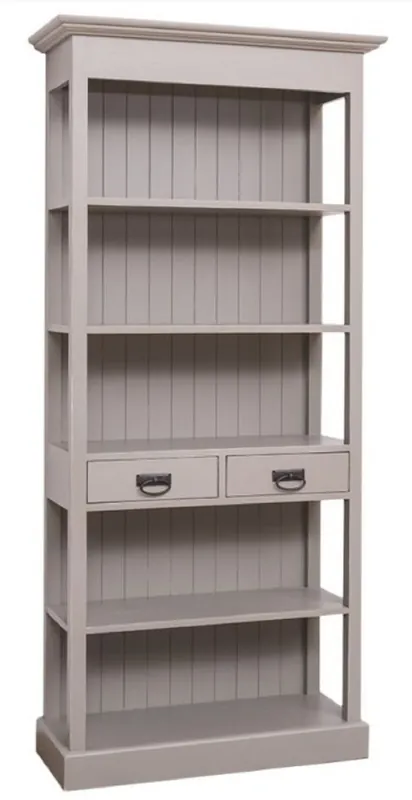 Sonderaktion Casa Padrino Landhausstil Shabby Chic Schrank Antik Grau 91 x 39 x H. 197 cm - Landhausstil Esszimmer Schrank - Massivholz Möbel - Landhausstil Shabby Chic Möbel