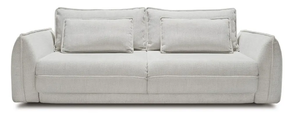 Schneller Versand Casa Padrino Luxus Sofa Grau 253 x 120 x H. 74 cm - Wohnzimmer Sofa mit Schlaffunktion - Wohnzimmer Möbel - Luxus Möbel - Luxus Interior